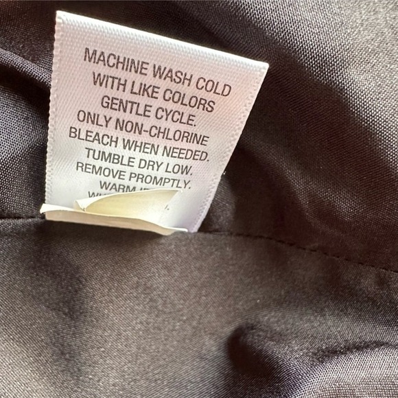 Merona Trench Coat Jacket Black Double Breasted Water Repellent Preppy Size XL - Picture 6 of 6